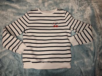 Sweat cerise marinière