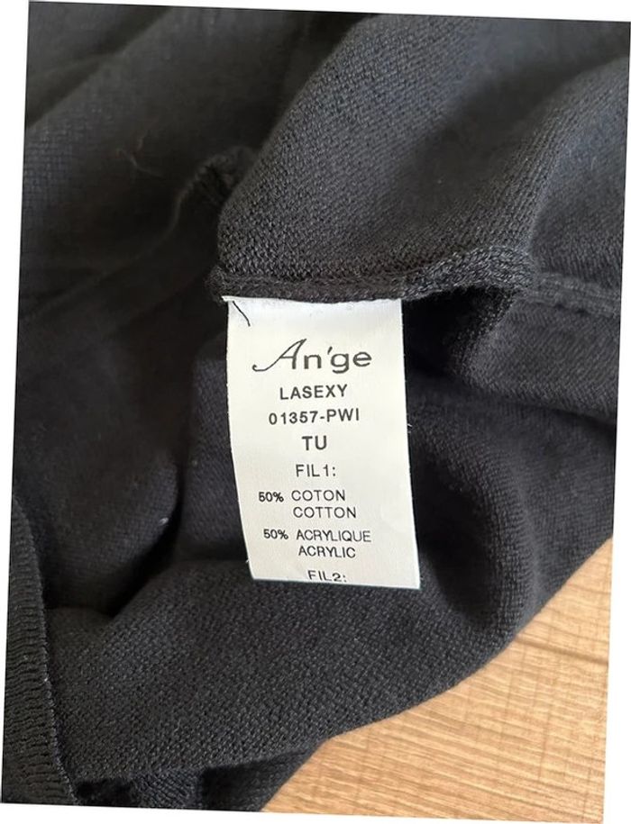 Pull noir pailleté à manches longues An'ge taille unique TBE - photo numéro 16