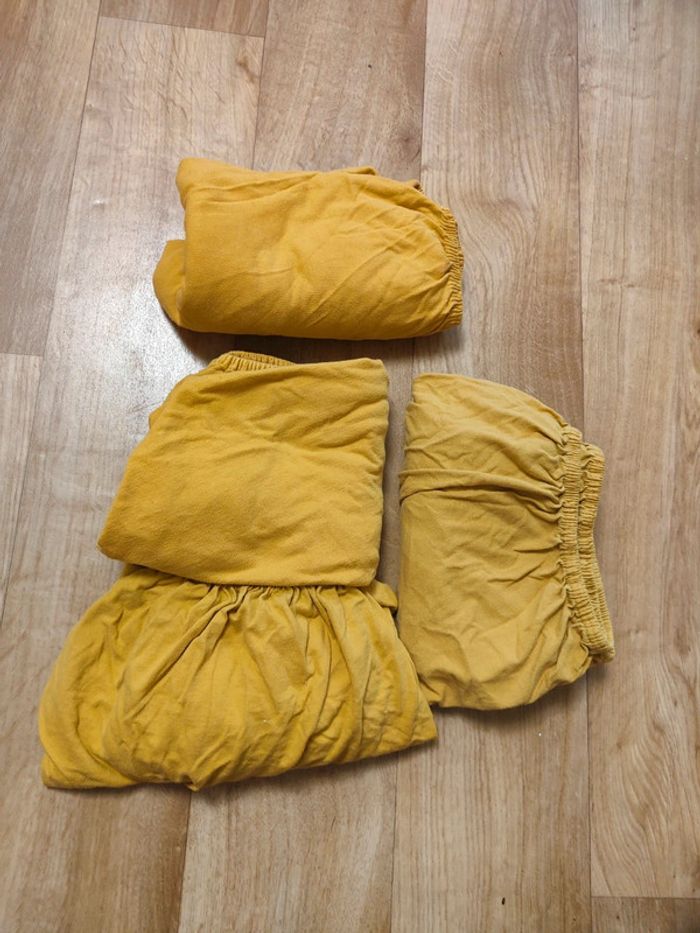 Lot 4 draps housses matelas lit bébé
