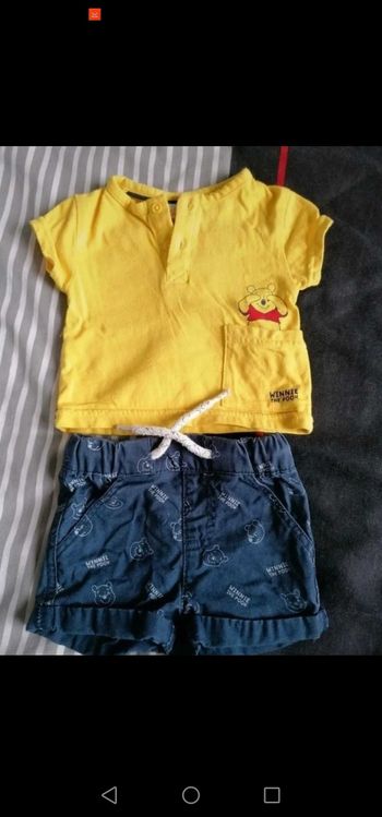 Ensemble short t-shirt 1 mois