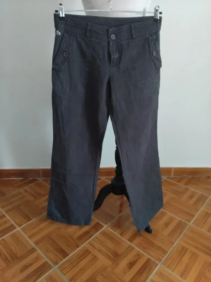 Pantalon jambes larges Lacoste t42 - photo numéro 2