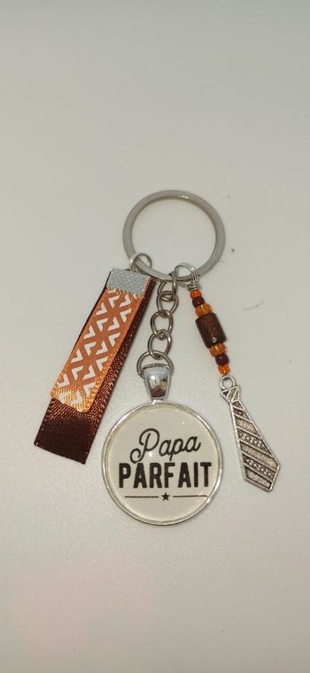 Porte clé message " Papa parfait "