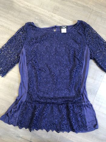 T shirt marine la redoute taille 36 dentelle