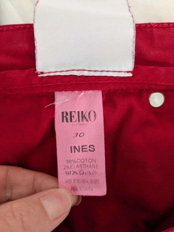 Pantalon jean rouge - Reiko - taille 30 (Fr40) - photo numéro 6