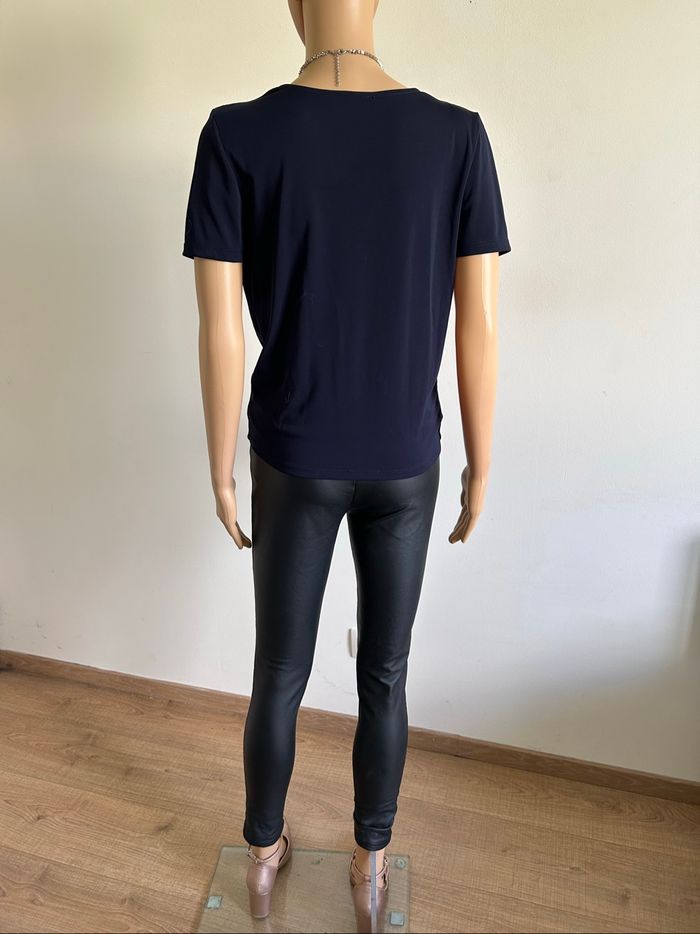 Blouse bleue marine à manches courtes Morgan taille S jamais portée - photo numéro 6