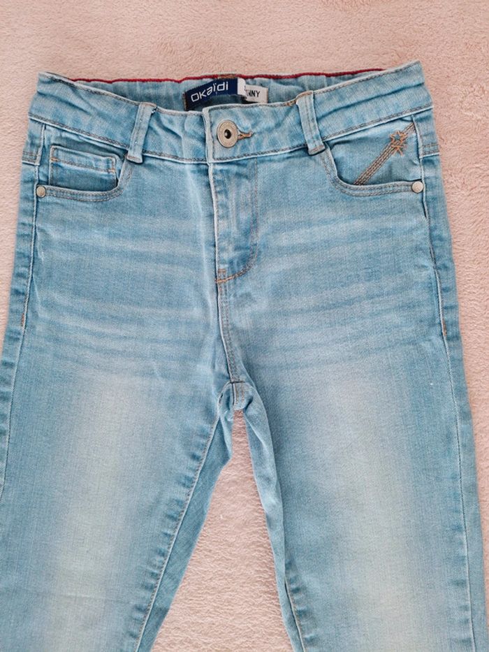 Jean skinny Okaïdi 9 ans bleu clair - photo numéro 2