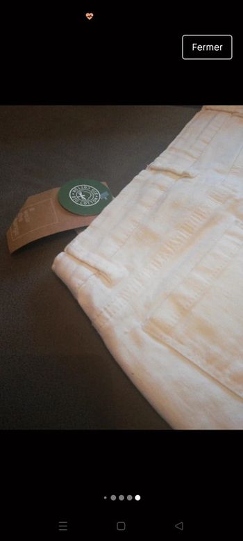 Short blanc neuf avec étiquette