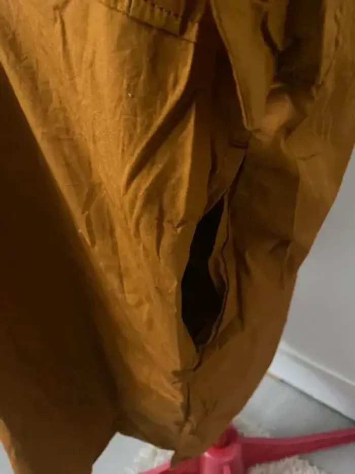 Robe chemise coton organique camel Comitted by Mango - photo numéro 2