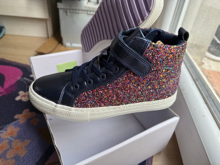 Magnifiques baskets montantes à paillettes neuves avec étiquette pointure 35 - photo numéro 8