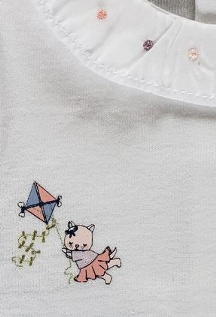 Body fille 6 mois Blanc col volant Sergent Major - photo numéro 5