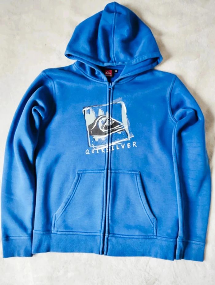 Veste zip Quicksilver bleu Taille 16 ans bon eta