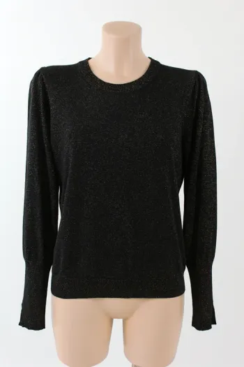 Pull noir pailleté HA Women