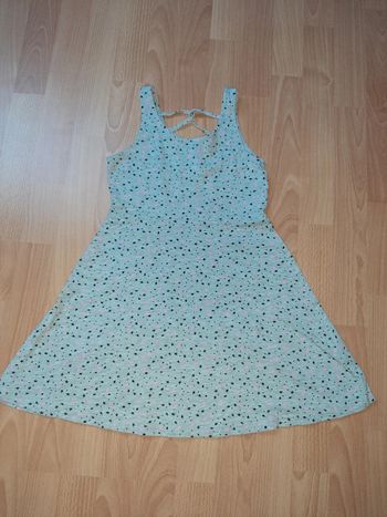 Robe patineuse grise imprimée étoiles T 10 ans