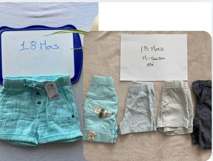 Lot 1 Short Neuf & 4 shorts TBE - Obaïbi, DPAM & autre - 18 mois