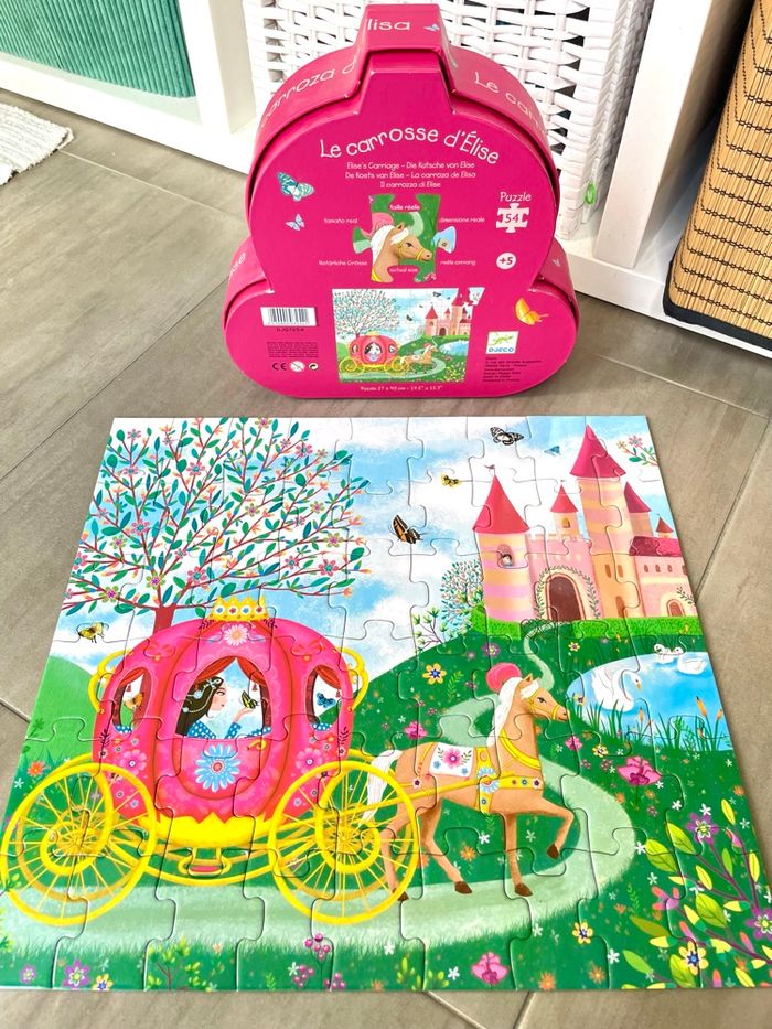 Puzzle 54 pièces, Djeco, le carrosse d'Elise - photo numéro 2