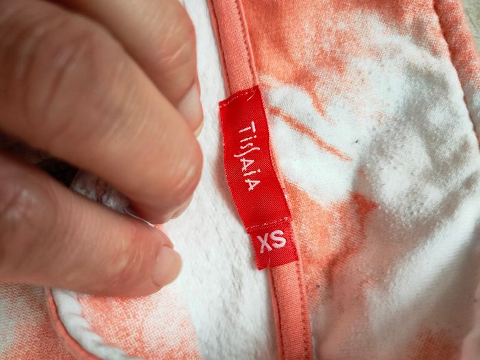 Sweat tie & dye blanc et orange – Tissaia – Taille XS / 14 ans - photo numéro 4