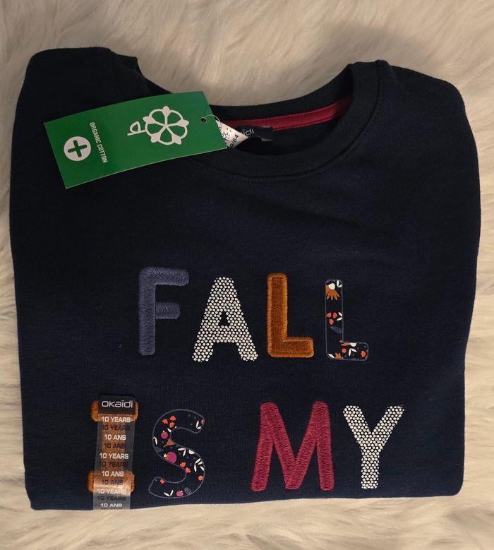 NEUF (non porté)🏷🤩😍🩷🩷superbe  sweat molleton 10 ans fille 🩷🩷🩷 - photo numéro 3