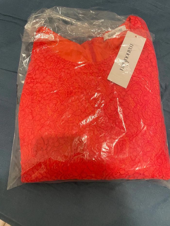 Robe d’été ou événement corail en dentelle Manoukian taille 1 - photo numéro 6