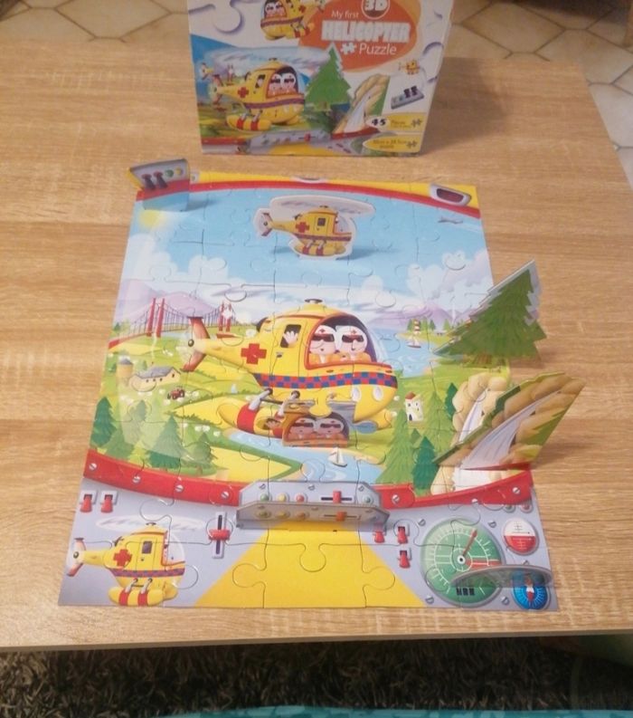 Puzzle hélicoptère en 3d