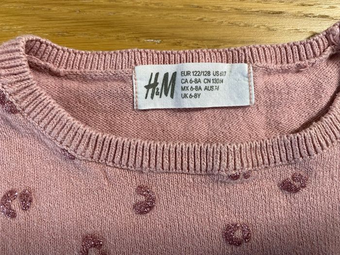 H&M Pull rose paillette Taille 6/8 ans - photo numéro 5