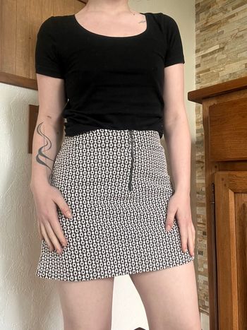 Jupe à motif et fermeture éclair 