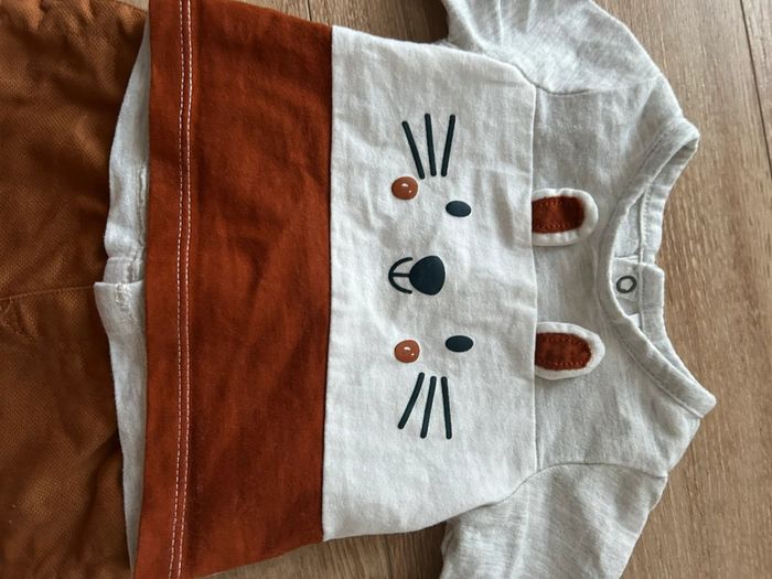 Ensemble pantalon t-shirt manches longues lapin 1 mois - photo numéro 2