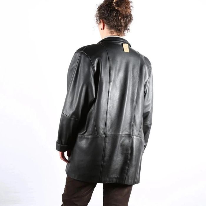 Superbe blouson en cuir lumineux vintage (#23390) - photo numéro 2