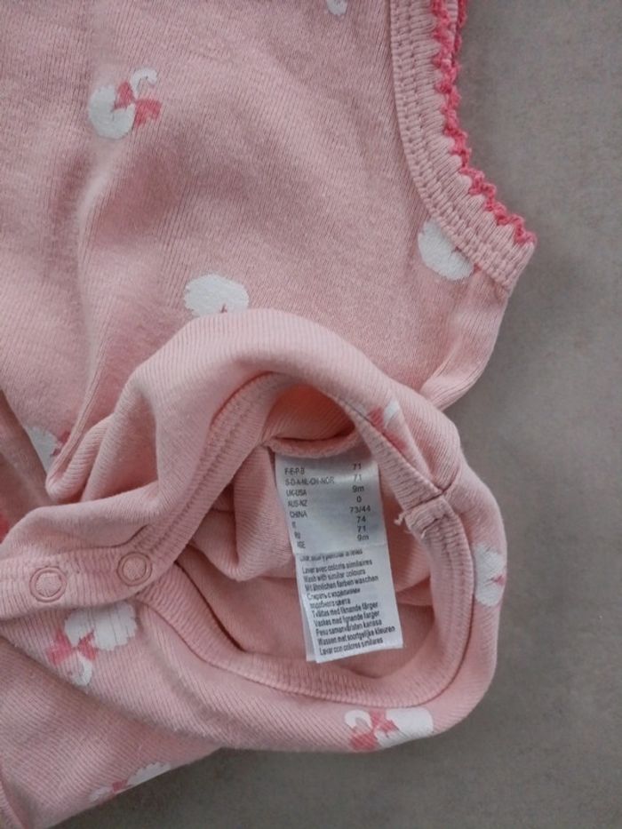 Lot de 4 bodies débardeurs fille - 9 mois - photo numéro 8
