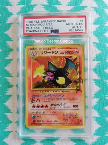 Pokemon Charizard Dracaufeu 006 Japan 1996 Sketch Black Shiny MITSUHIRO ARITA