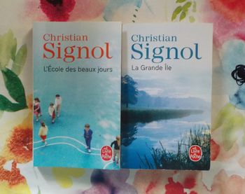 2 Christian Signol La grande ile et L'école des beaux jours Ed. Livre de Poche