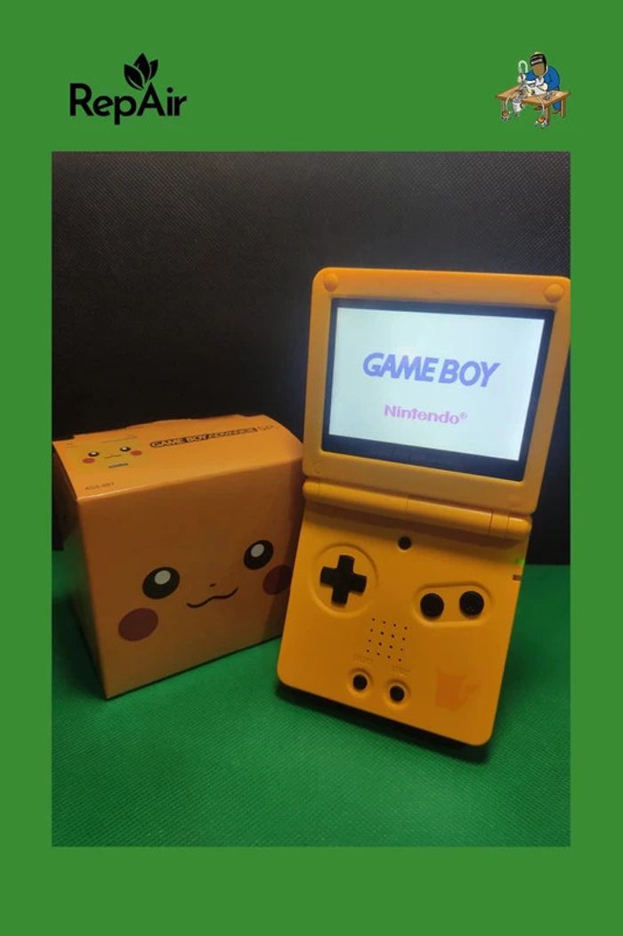 Gameboy Advance SP Pikachu Améliorée - comme neuve