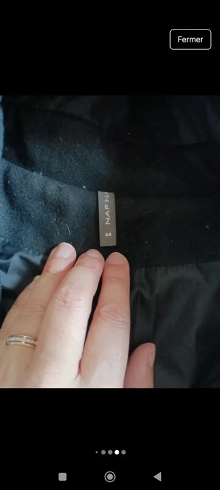 Blouson manteau duffle-coat femme Naf Naf taille 34 à capuche 80%de laine - photo numéro 7