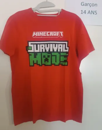 T-shirt mc Minecraft 14/16 ans