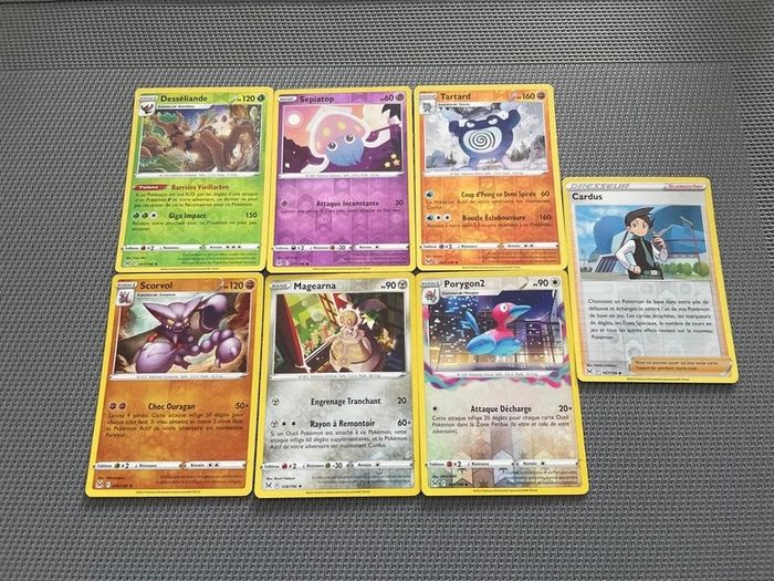 Lot 7 cartes Pokémon Reverse EB11 Origine Perdue FR