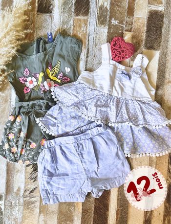 Lot de 2 Jolies Robes d'Été - 12 Mois