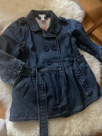 Veste parka en jean obaibi  2 ans