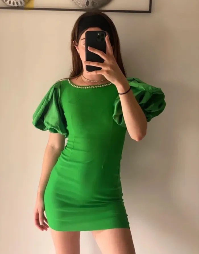 Robe de soirée verte - photo numéro 2