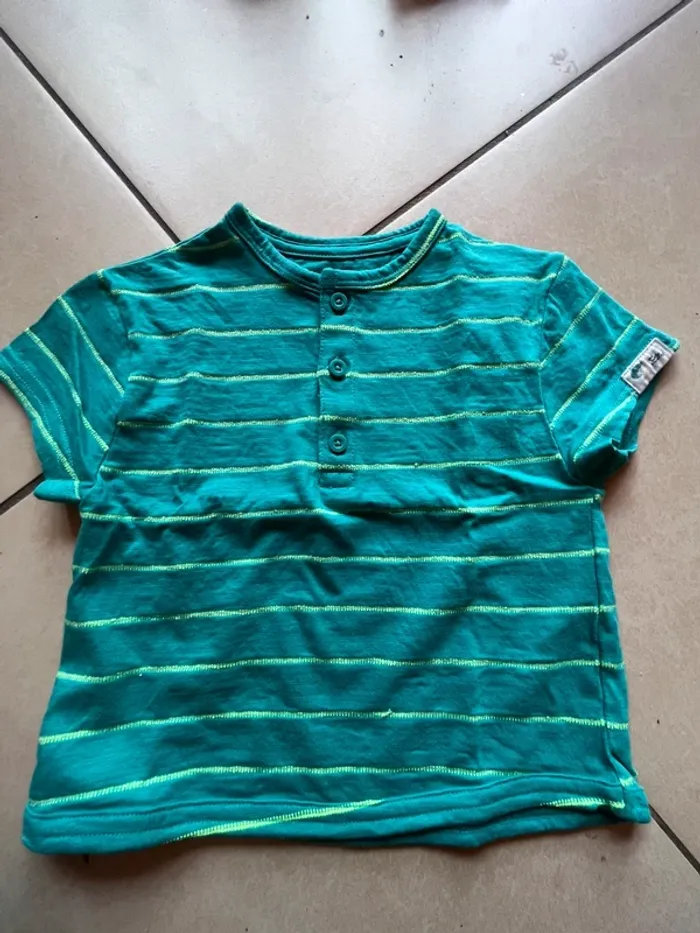 t-shirt manche courte taille 80 cm