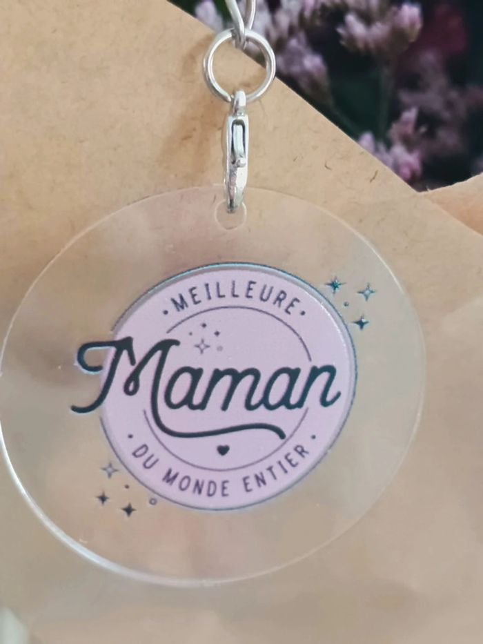 Porte clé acrylique cadeau maman - photo numéro 2