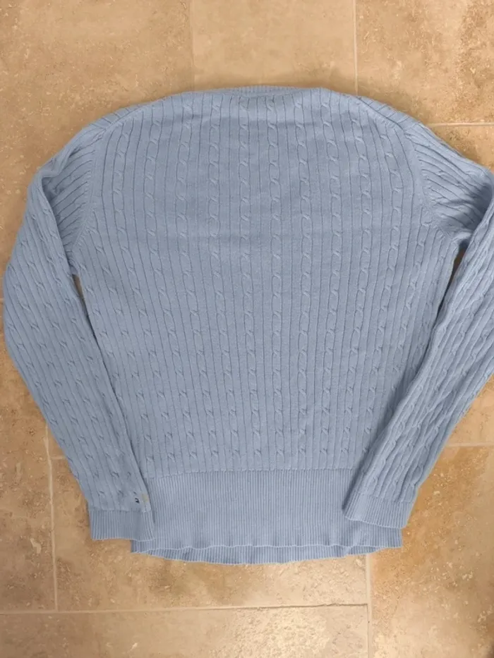 Pull col V Tommy Hilfiger taille L femme violet clair - taché - photo numéro 12