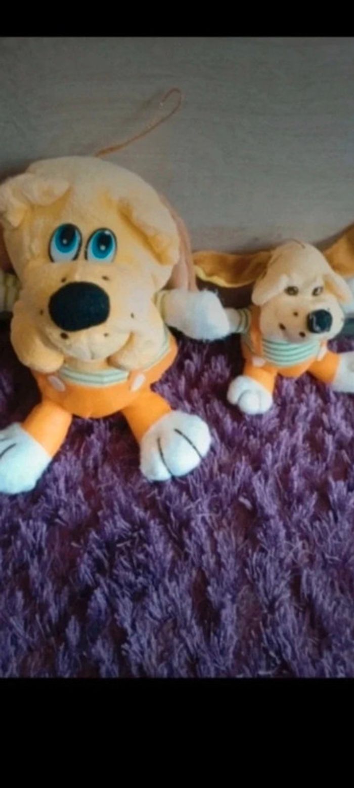 Doudou duo peluche chien papa et son fiston - photo numéro 4