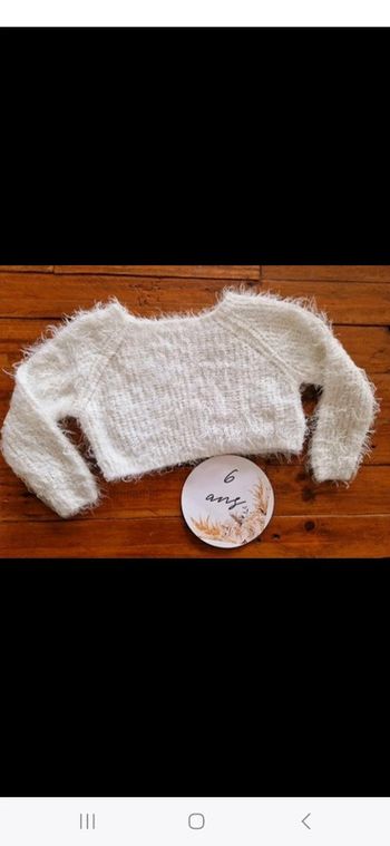 Pull court style crop top tout doux 6 ans