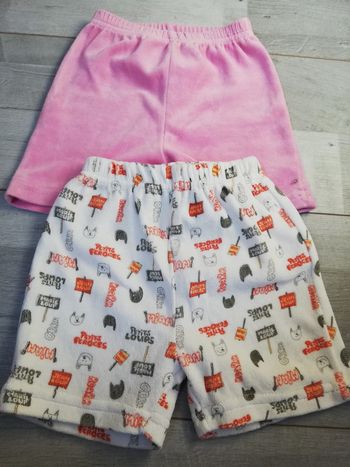 Lot de shorts éponge bouclette 12 mois