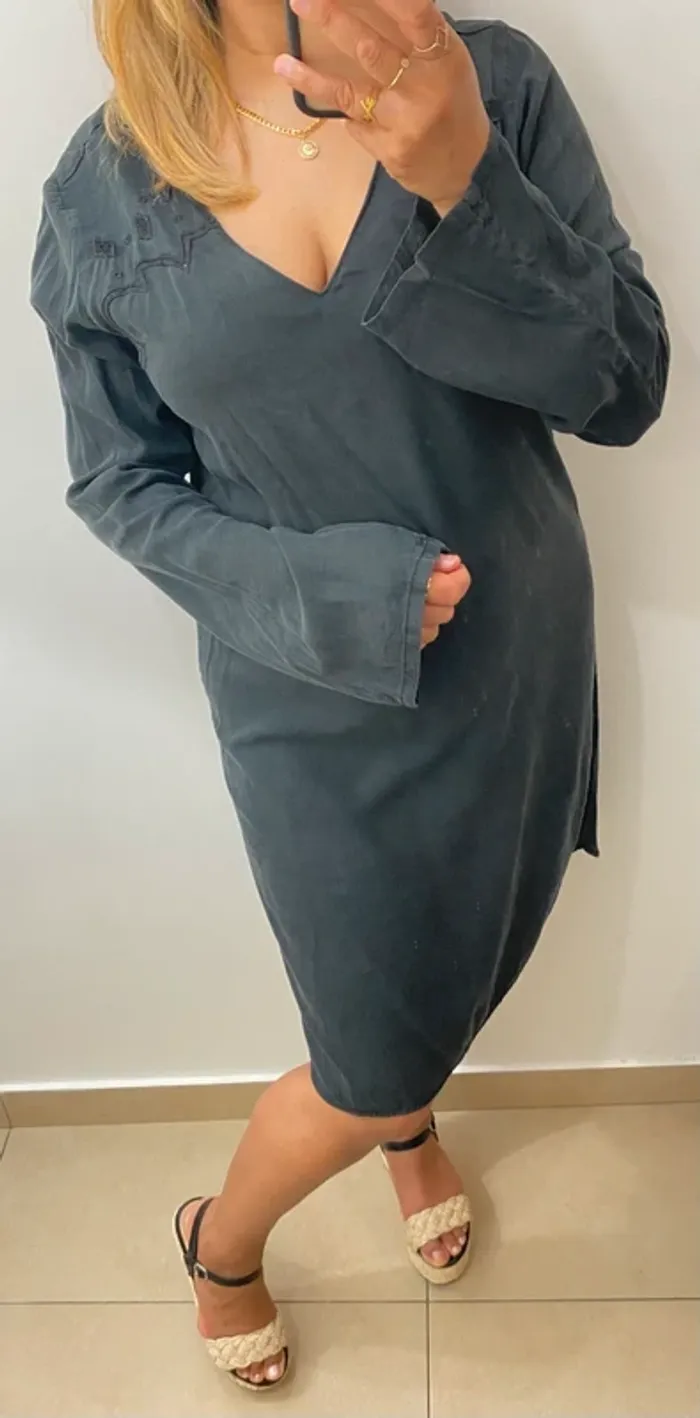 Robe droite brodée - photo numéro 6