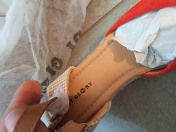 Sandales compensées rouge neuves lady glory