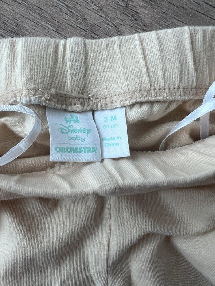Ensemble bébé taille 3 mois pantalon beige plus bodies sans manche blanc avec bandeau assortit - photo numéro 7