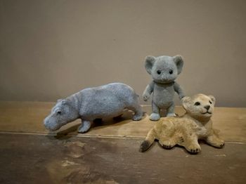 Lot de 3 animaux Plastique Floqué style Sylvanian Families 