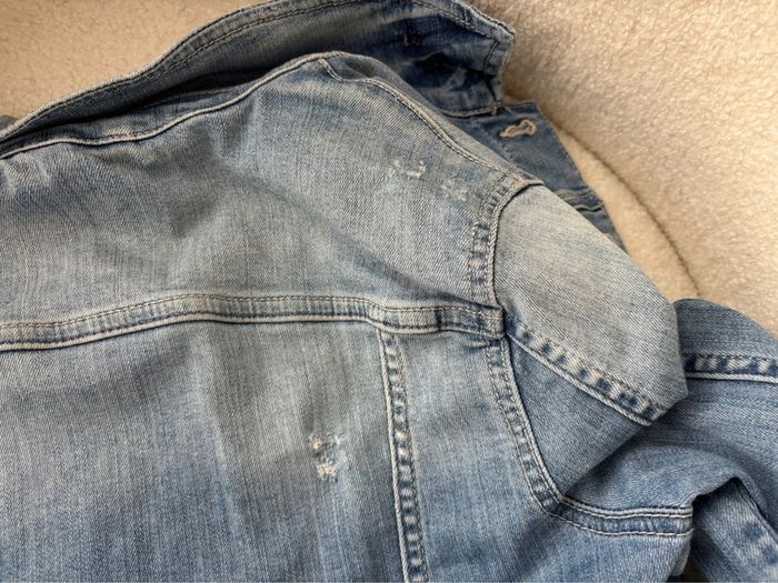 Veste en jean effet usé et délavé Zara taille xs - photo numéro 3