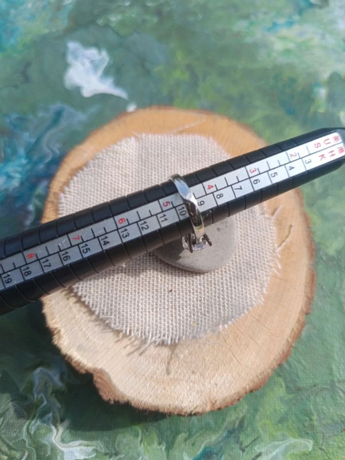 Bague argent véritable poinçon 18K petit doigt - photo numéro 7