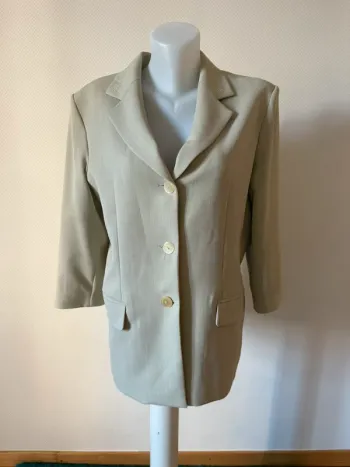 Blazer vintage à très bon état beige / vert taille 42 V Paris